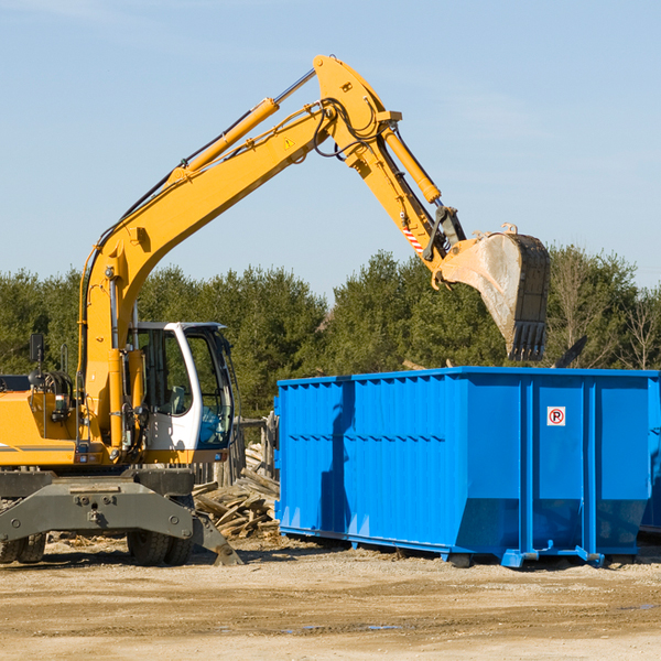 what size residential dumpster rentals are available in Edgemere MD